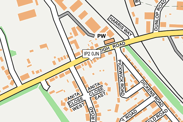 IP2 0JN map - OS OpenMap – Local (Ordnance Survey)
