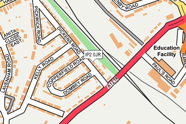 IP2 0JR map - OS OpenMap – Local (Ordnance Survey)