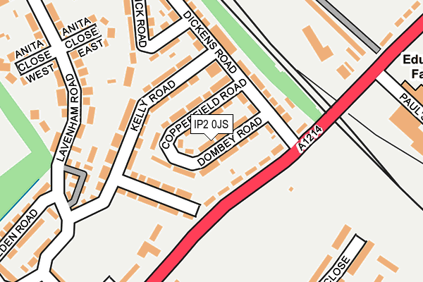 IP2 0JS map - OS OpenMap – Local (Ordnance Survey)