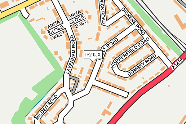 IP2 0JX map - OS OpenMap – Local (Ordnance Survey)