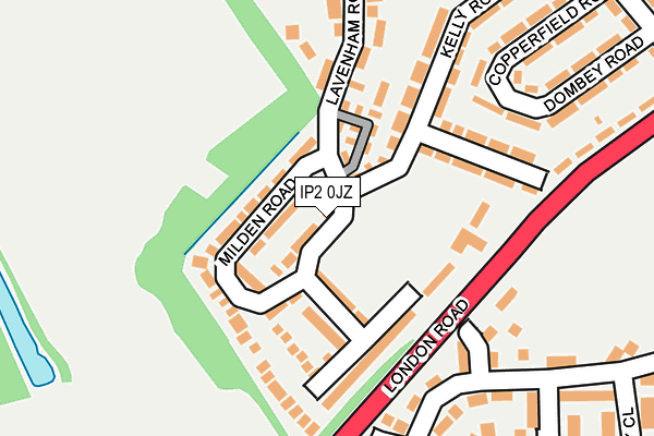 IP2 0JZ map - OS OpenMap – Local (Ordnance Survey)