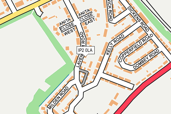 IP2 0LA map - OS OpenMap – Local (Ordnance Survey)