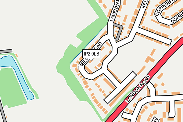 IP2 0LB map - OS OpenMap – Local (Ordnance Survey)