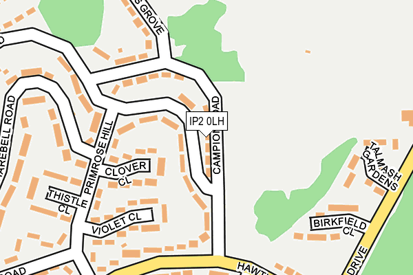 IP2 0LH map - OS OpenMap – Local (Ordnance Survey)