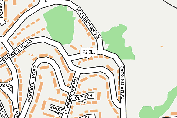 IP2 0LJ map - OS OpenMap – Local (Ordnance Survey)