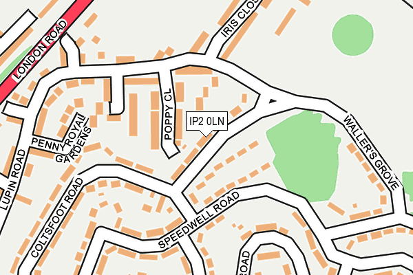 IP2 0LN map - OS OpenMap – Local (Ordnance Survey)