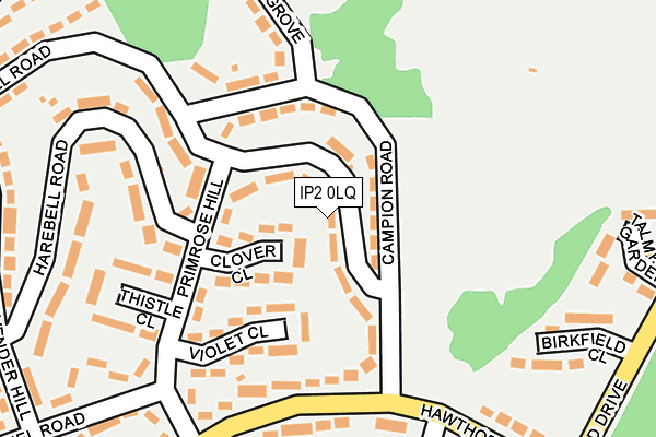 IP2 0LQ map - OS OpenMap – Local (Ordnance Survey)