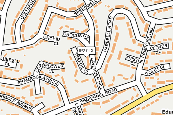 IP2 0LX map - OS OpenMap – Local (Ordnance Survey)