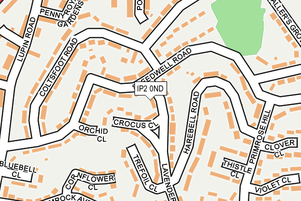 IP2 0ND map - OS OpenMap – Local (Ordnance Survey)