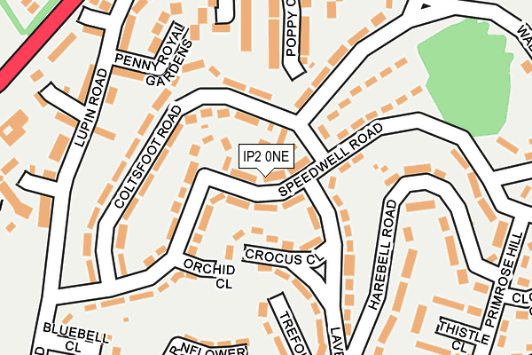 IP2 0NE map - OS OpenMap – Local (Ordnance Survey)