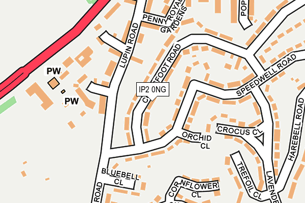 IP2 0NG map - OS OpenMap – Local (Ordnance Survey)