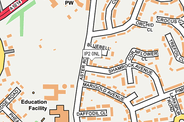 IP2 0NL map - OS OpenMap – Local (Ordnance Survey)