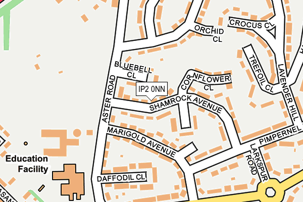IP2 0NN map - OS OpenMap – Local (Ordnance Survey)
