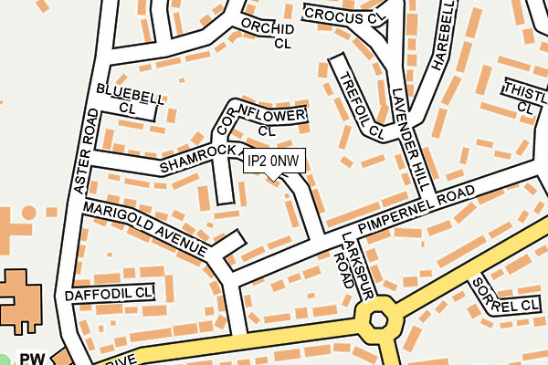 IP2 0NW map - OS OpenMap – Local (Ordnance Survey)