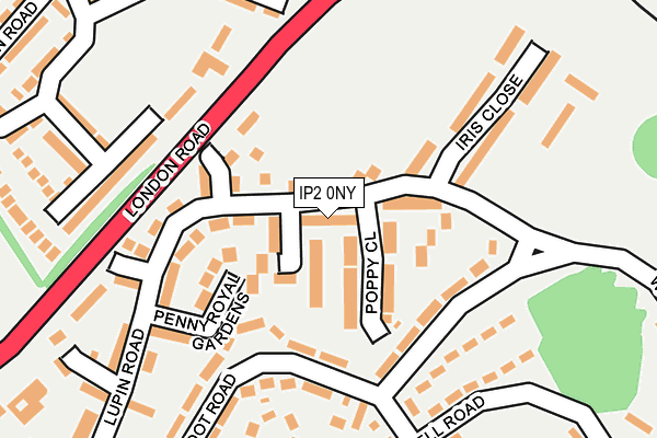 IP2 0NY map - OS OpenMap – Local (Ordnance Survey)