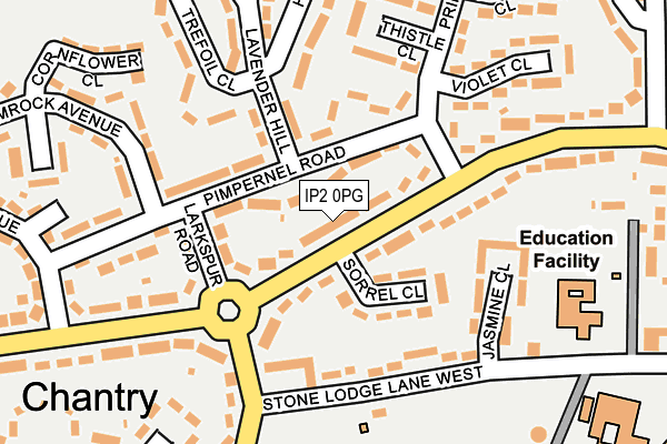 IP2 0PG map - OS OpenMap – Local (Ordnance Survey)