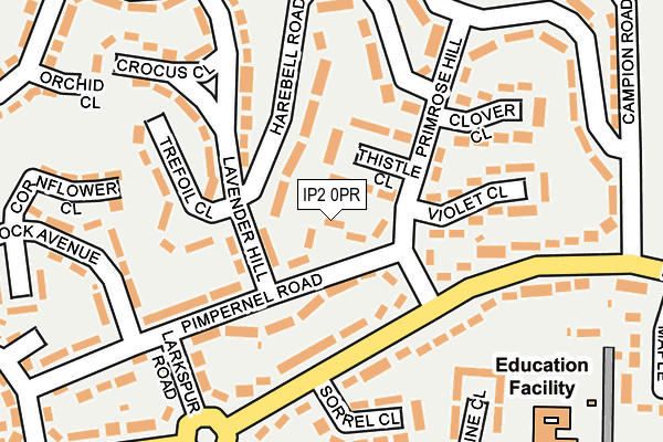 IP2 0PR map - OS OpenMap – Local (Ordnance Survey)