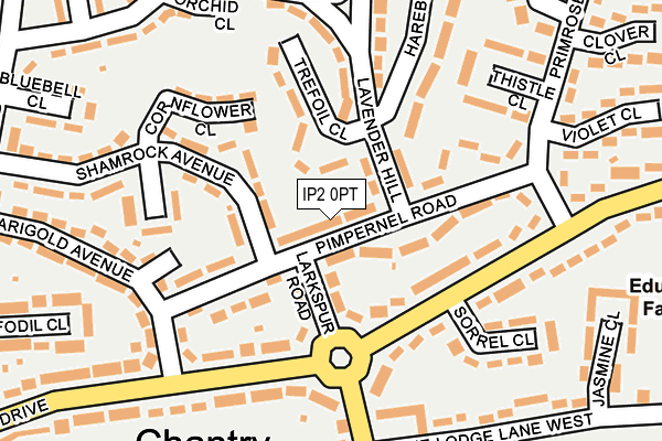 IP2 0PT map - OS OpenMap – Local (Ordnance Survey)