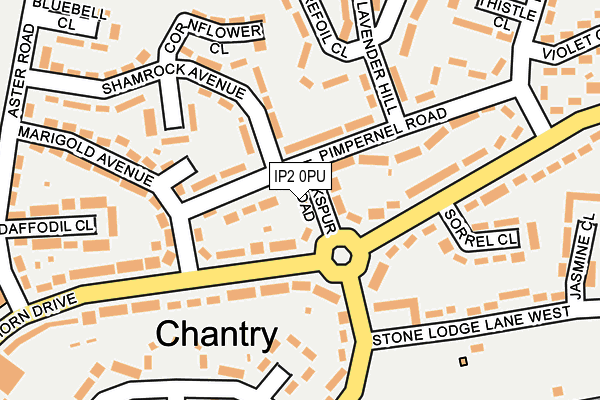 IP2 0PU map - OS OpenMap – Local (Ordnance Survey)