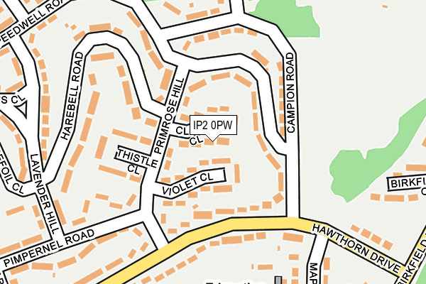 IP2 0PW map - OS OpenMap – Local (Ordnance Survey)