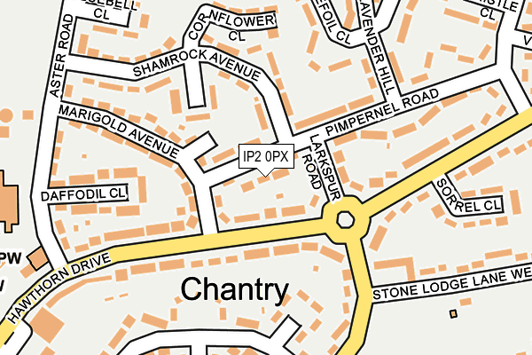 IP2 0PX map - OS OpenMap – Local (Ordnance Survey)