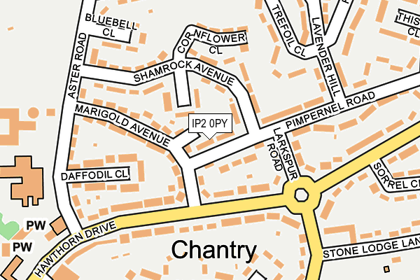 IP2 0PY map - OS OpenMap – Local (Ordnance Survey)