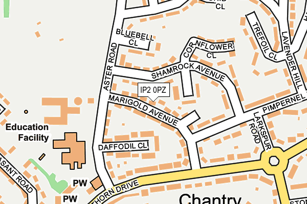 IP2 0PZ map - OS OpenMap – Local (Ordnance Survey)