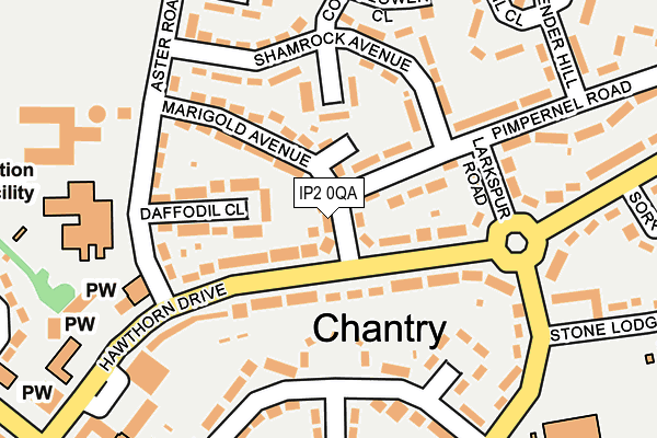 IP2 0QA map - OS OpenMap – Local (Ordnance Survey)