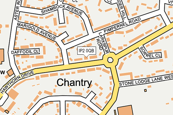 IP2 0QB map - OS OpenMap – Local (Ordnance Survey)