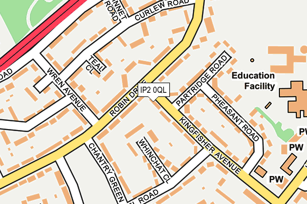 IP2 0QL map - OS OpenMap – Local (Ordnance Survey)