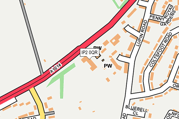 IP2 0QR map - OS OpenMap – Local (Ordnance Survey)