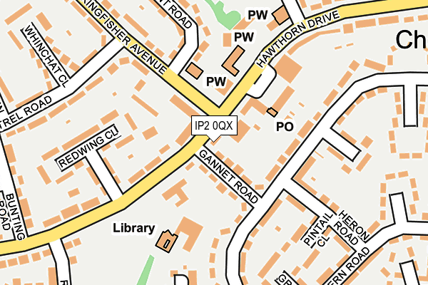 IP2 0QX map - OS OpenMap – Local (Ordnance Survey)