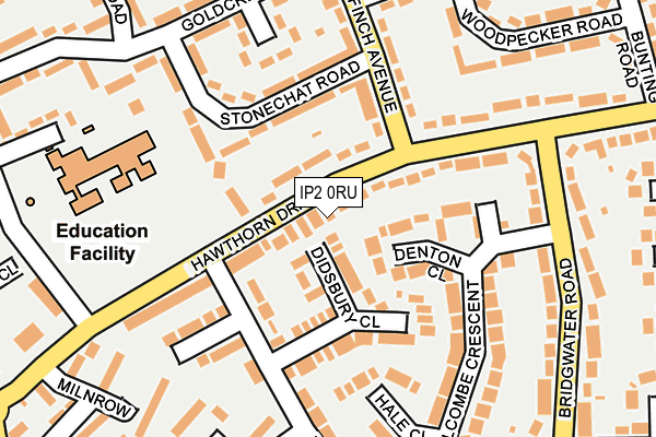 IP2 0RU map - OS OpenMap – Local (Ordnance Survey)