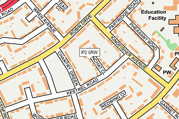 IP2 0RW map - OS OpenMap – Local (Ordnance Survey)