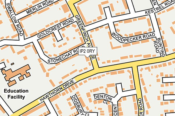 IP2 0RY map - OS OpenMap – Local (Ordnance Survey)