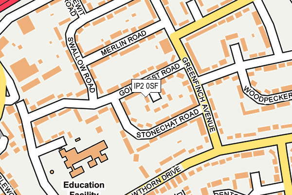 IP2 0SF map - OS OpenMap – Local (Ordnance Survey)