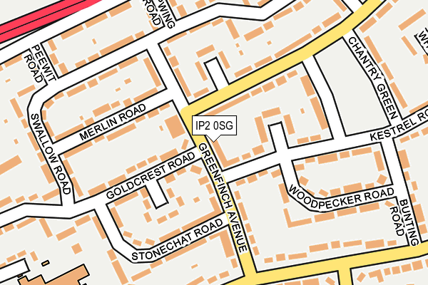 IP2 0SG map - OS OpenMap – Local (Ordnance Survey)