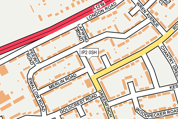 IP2 0SH map - OS OpenMap – Local (Ordnance Survey)