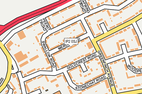 IP2 0SJ map - OS OpenMap – Local (Ordnance Survey)