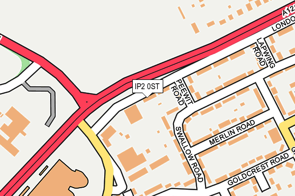 IP2 0ST map - OS OpenMap – Local (Ordnance Survey)