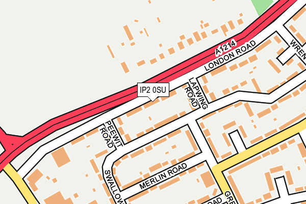 IP2 0SU map - OS OpenMap – Local (Ordnance Survey)