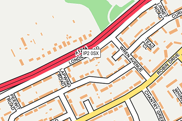 IP2 0SX map - OS OpenMap – Local (Ordnance Survey)