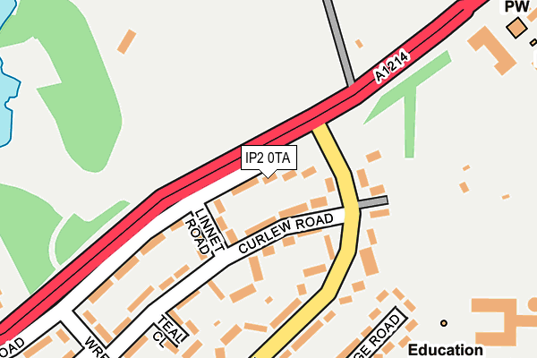 IP2 0TA map - OS OpenMap – Local (Ordnance Survey)