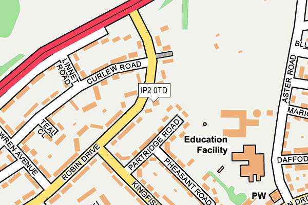 IP2 0TD map - OS OpenMap – Local (Ordnance Survey)