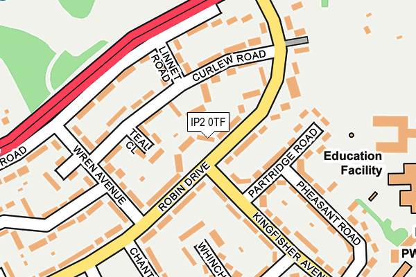 IP2 0TF map - OS OpenMap – Local (Ordnance Survey)