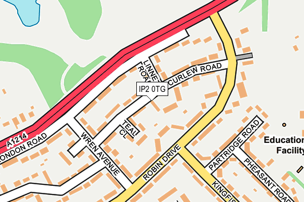 IP2 0TG map - OS OpenMap – Local (Ordnance Survey)