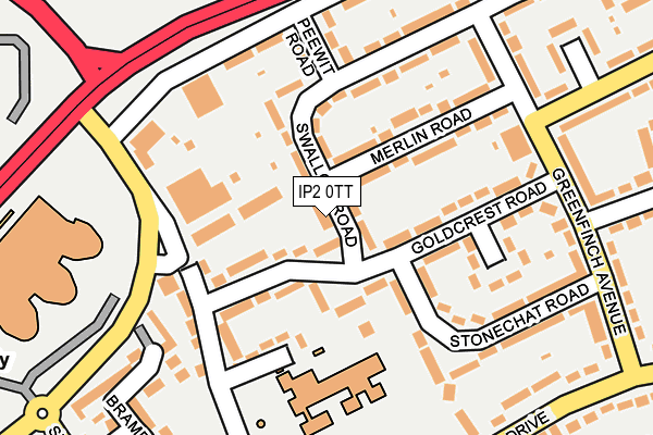 IP2 0TT map - OS OpenMap – Local (Ordnance Survey)