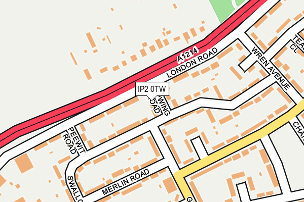 IP2 0TW map - OS OpenMap – Local (Ordnance Survey)