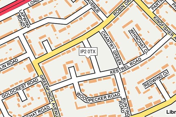 IP2 0TX map - OS OpenMap – Local (Ordnance Survey)