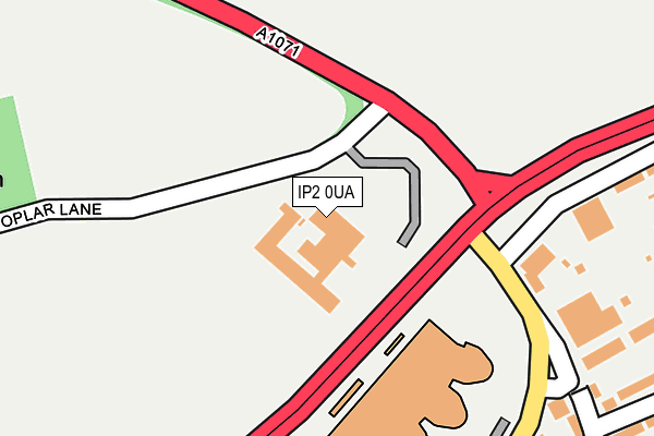 IP2 0UA map - OS OpenMap – Local (Ordnance Survey)